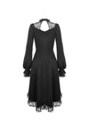 Lace lace up longsleeves cocktail gothic dress DW436