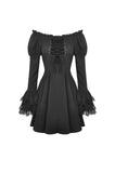 Gothic doll tie up bust off the shoulders dress DW441