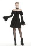 Gothic doll tie up bust off the shoulders dress DW441