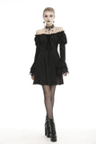 Gothic doll tie up bust off the shoulders dress DW441