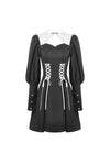 Gothic witch lace up longsleeves dress DW443