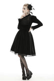 Gothic doll puff sleeves velvet dress DW447