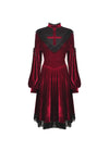 Gothic ghost blood cross velvet dress DW448