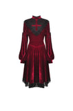 Gothic ghost blood cross velvet dress DW448