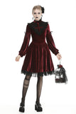 Gothic ghost blood cross velvet dress DW448