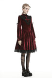 Gothic ghost blood cross velvet dress DW448