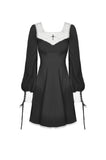 Gothic ghost white collar dress DW450