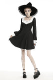 Gothic ghost white collar dress DW450