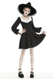 Gothic ghost white collar dress DW450