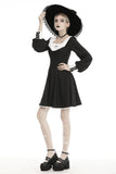 Gothic ghost white collar dress DW450