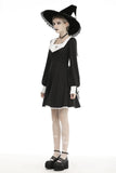 Gothic ghost white collar dress DW450