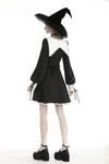 Gothic ghost white collar dress DW450