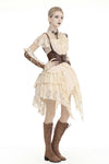 Steampunk irreqular frilly lace dress DW451