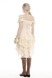 Steampunk irreqular frilly lace dress DW451