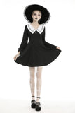 Goth cross white doll collar dress DW453