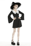 Goth cross white doll collar dress DW453