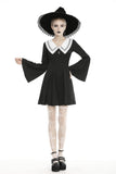 Goth cross white doll collar dress DW453