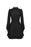 Gothic pleated button up longsleeves dress DW462