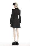 Gothic pleated button up longsleeves dress DW462