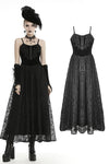 Gothic court velvet lace maxi dress DW465