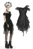 Gothic ghost irreqular frilly dress DW466