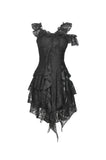 Gothic ghost irreqular frilly dress DW466