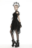 Gothic ghost irreqular frilly dress DW466