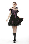 Harajuku purple black cross sweet cool rebel dress DW468