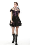 Harajuku purple black cross sweet cool rebel dress DW468