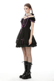 Harajuku purple black cross sweet cool rebel dress DW468