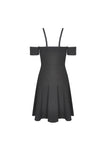 Women's sexy zipper star halter dress DW476