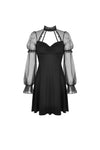 Innocent lady sexy see-through mesh sleeves dress DW487