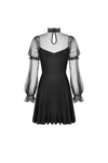 Innocent lady sexy see-through mesh sleeves dress DW487