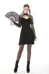 Innocent lady sexy see-through mesh sleeves dress DW487