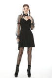 Innocent lady sexy see-through mesh sleeves dress DW487