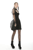 Innocent lady sexy see-through mesh sleeves dress DW487