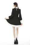 Alternative rebel doll black white dress DW488