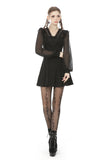 Gothic mesh sleeves deep V neck dress DW499