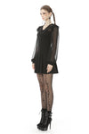 Gothic mesh sleeves deep V neck dress DW499