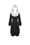 Retro zipper white hoodie rebel black dress DW500