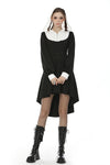 Retro zipper white hoodie rebel black dress DW500