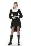 Retro zipper white hoodie rebel black dress DW500