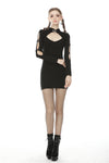 Punk locomotive sexy arm bodycon dress DW503