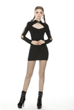 Punk locomotive sexy arm bodycon dress DW503