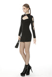 Punk locomotive sexy arm bodycon dress DW503