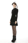 Melanism gothic antique velvet high collar dress DW506