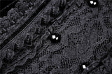 Melanism gothic antique velvet high collar dress DW506