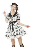 Magic cat sweet cool printed dress DW507