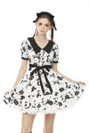 Magic cat sweet cool printed dress DW507