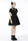 Innocent girl vertical soft short sleeves dress DW509